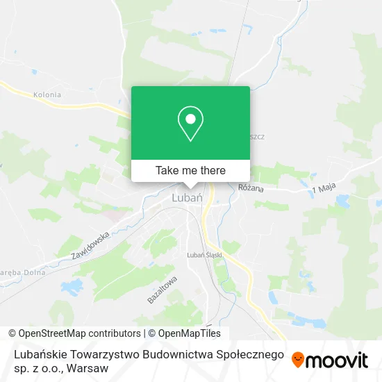 Карта Lubańskie Towarzystwo Budownictwa Społecznego sp. z o.o.