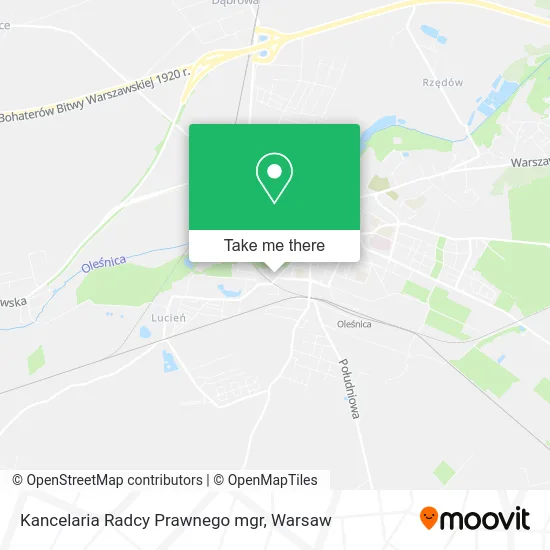 Карта Kancelaria Radcy Prawnego mgr