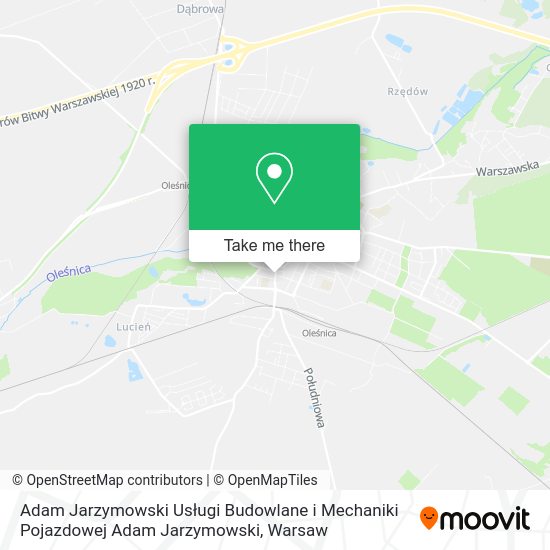 Adam Jarzymowski Usługi Budowlane i Mechaniki Pojazdowej Adam Jarzymowski map