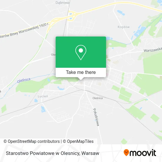 Карта Starostwo Powiatowe w Olesnicy