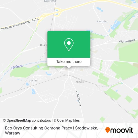 Eco-Orys Consulting Ochrona Pracy i Środowiska map