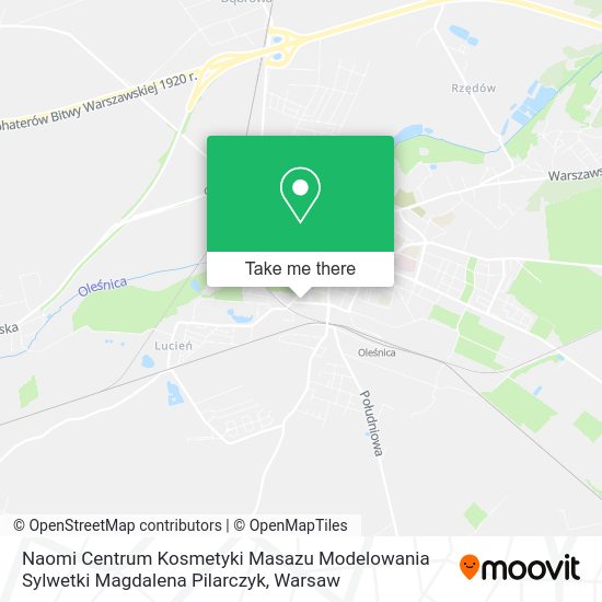 Naomi Centrum Kosmetyki Masazu Modelowania Sylwetki Magdalena Pilarczyk map