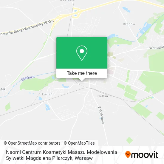 Карта Naomi Centrum Kosmetyki Masazu Modelowania Sylwetki Magdalena Pilarczyk
