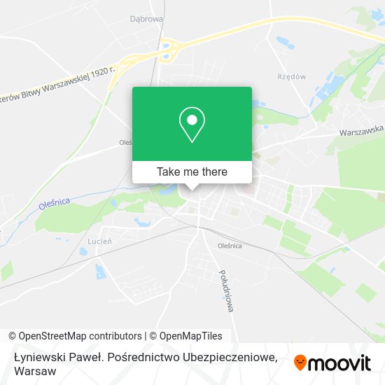 Łyniewski Paweł. Pośrednictwo Ubezpieczeniowe map