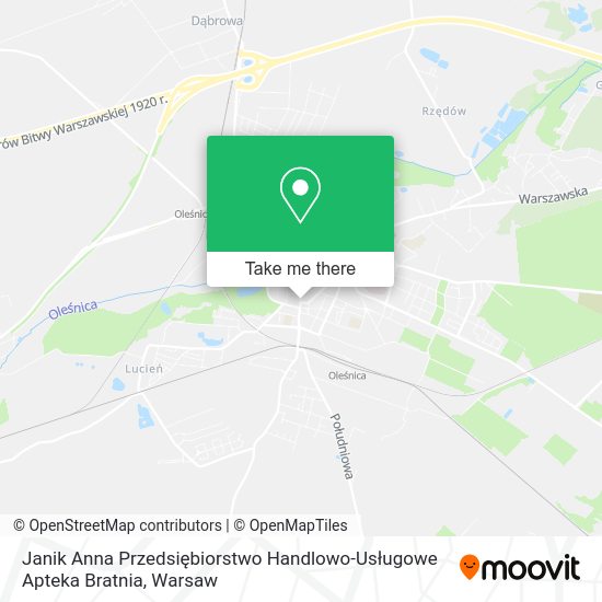 Janik Anna Przedsiębiorstwo Handlowo-Usługowe Apteka Bratnia map