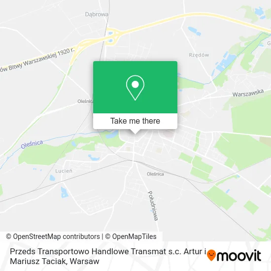 Карта Przeds Transportowo Handlowe Transmat s.c. Artur i Mariusz Taciak