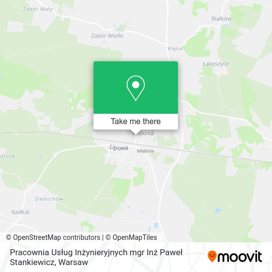 Pracownia Usług Inżynieryjnych mgr Inż Paweł Stankiewicz map