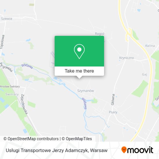 Usługi Transportowe Jerzy Adamczyk map