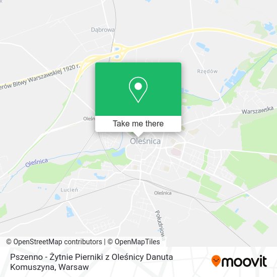 Pszenno - Żytnie Pierniki z Oleśnicy Danuta Komuszyna map