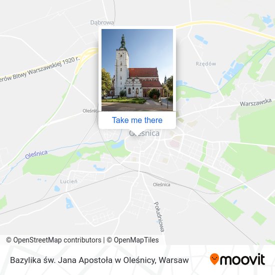 Bazylika św. Jana Apostoła w Oleśnicy map