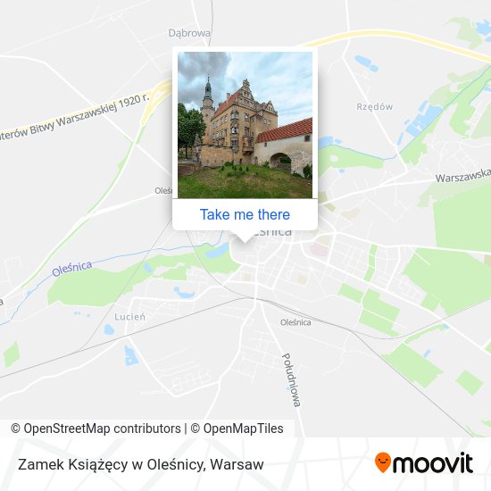 Zamek Książęcy w Oleśnicy map