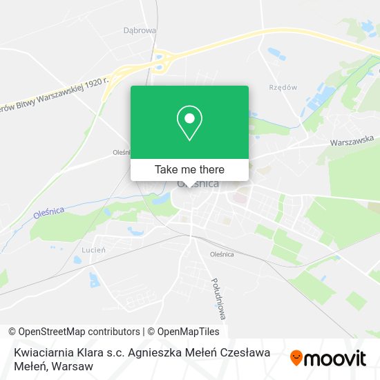 Kwiaciarnia Klara s.c. Agnieszka Mełeń Czesława Mełeń map