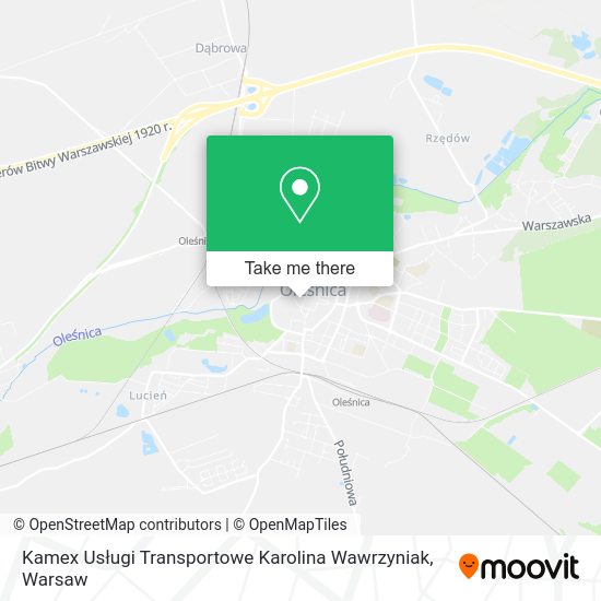 Kamex Usługi Transportowe Karolina Wawrzyniak map