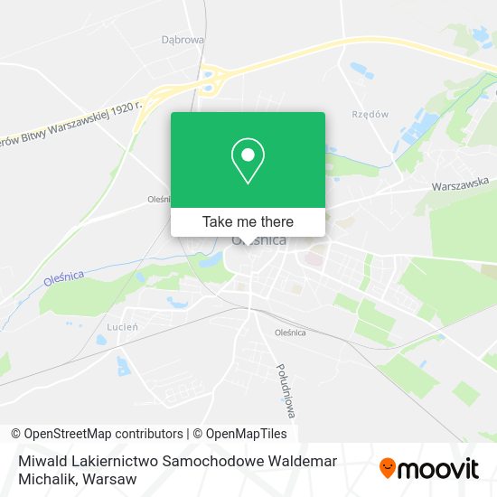 Miwald Lakiernictwo Samochodowe Waldemar Michalik map