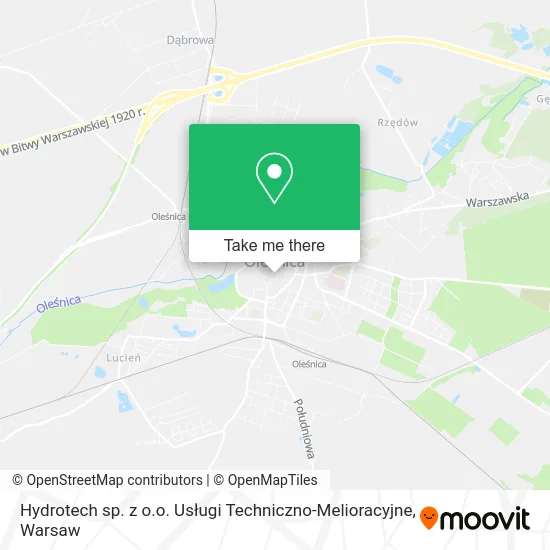 Карта Hydrotech sp. z o.o. Usługi Techniczno-Melioracyjne
