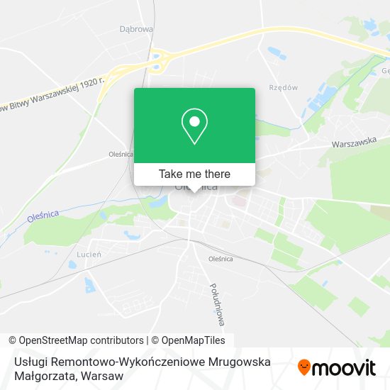 Usługi Remontowo-Wykończeniowe Mrugowska Małgorzata map