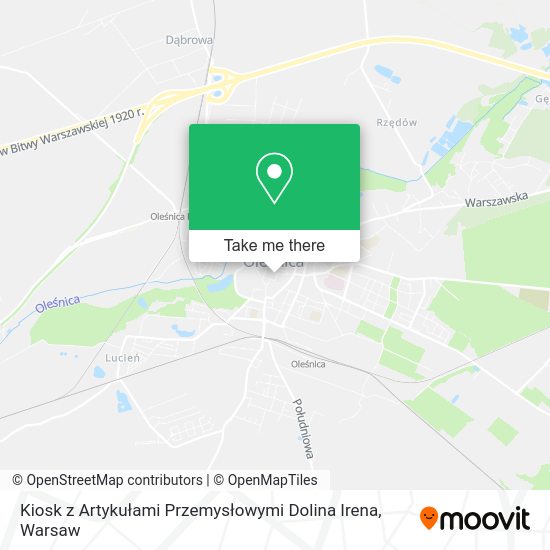 Kiosk z Artykułami Przemysłowymi Dolina Irena map