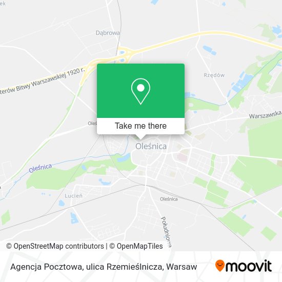 Agencja Pocztowa, ulica Rzemieślnicza map