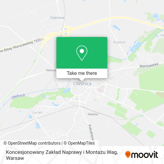 Koncesjonowany Zakład Naprawy i Montażu Wag map