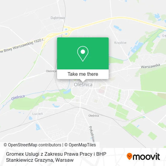 Карта Gromex Uslugi z Zakresu Prawa Pracy i BHP Stankiewicz Grazyna
