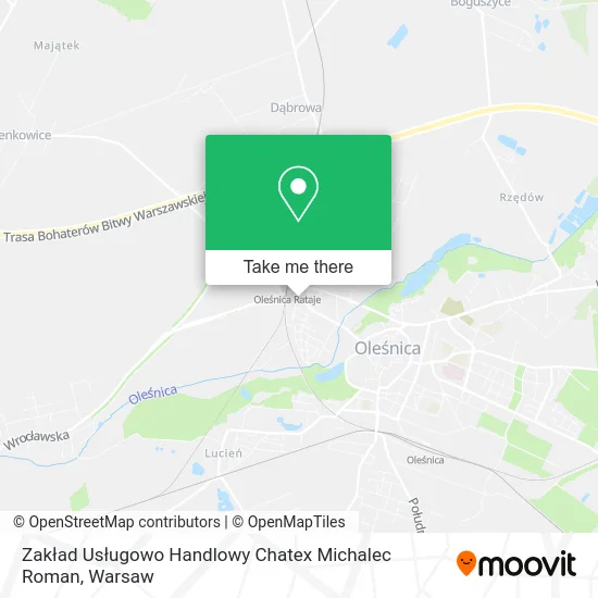 Карта Zakład Usługowo Handlowy Chatex Michalec Roman