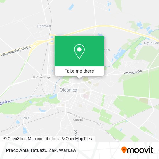 Pracownia Tatuażu Żak map