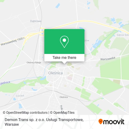 Demon Trans sp. z o.o. Usługi Transportowe map