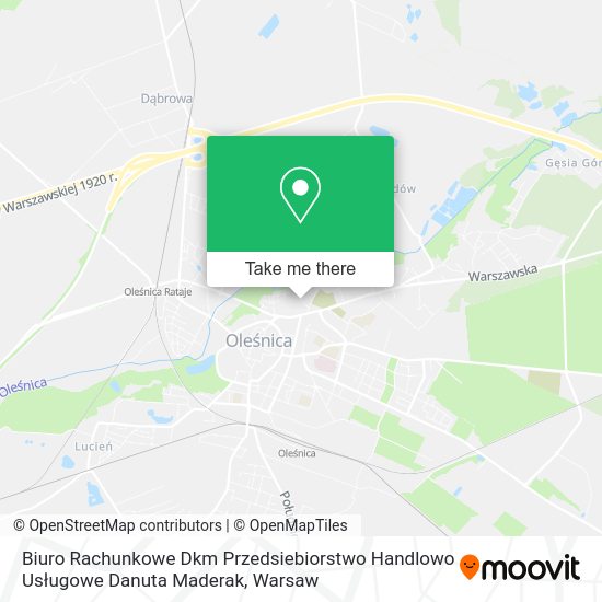 Biuro Rachunkowe Dkm Przedsiebiorstwo Handlowo Usługowe Danuta Maderak map