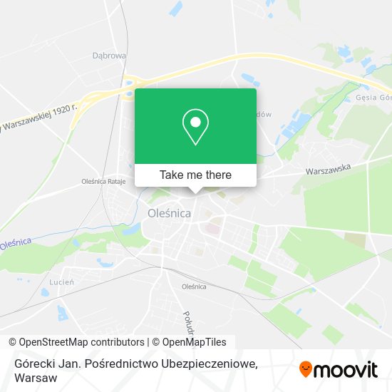 Górecki Jan. Pośrednictwo Ubezpieczeniowe map