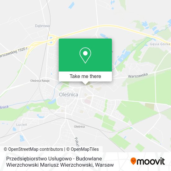 Przedsiębiorstwo Usługowo - Budowlane Wierzchowski Mariusz Wierzchowski map