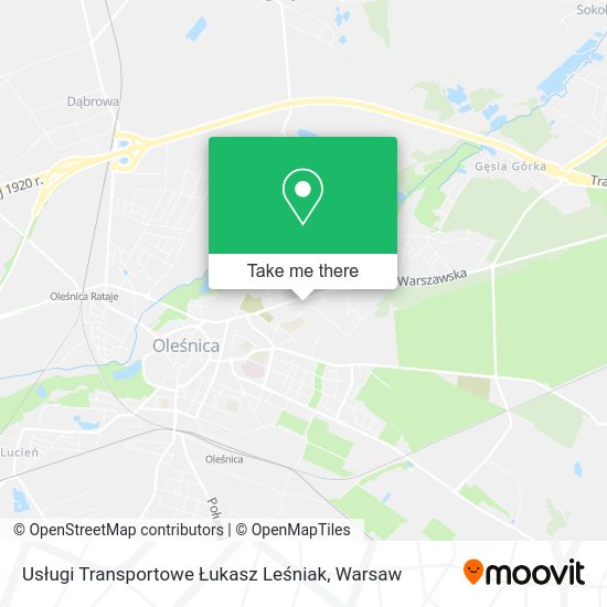 Usługi Transportowe Łukasz Leśniak map