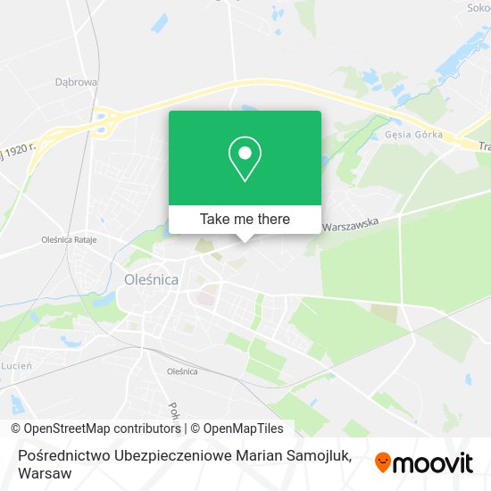 Pośrednictwo Ubezpieczeniowe Marian Samojluk map