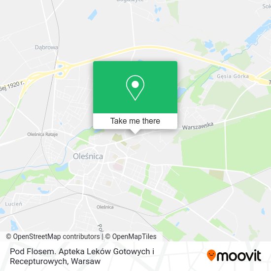 Pod Flosem. Apteka Leków Gotowych i Recepturowych map