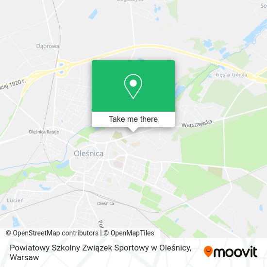 Powiatowy Szkolny Związek Sportowy w Oleśnicy map