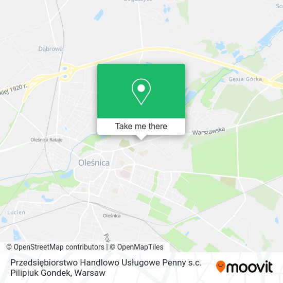 Przedsiębiorstwo Handlowo Usługowe Penny s.c. Pilipiuk Gondek map