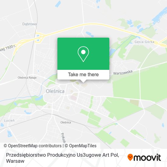 Przedsiębiorstwo Produkcyjno Us3ugowe Art Pol map