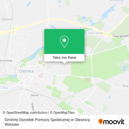 Gminny Osrodek Pomocy Spolecznej w Olesnicy map