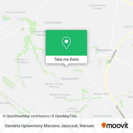 Карта Geodeta Uprawniony Marzena Jaszczuk