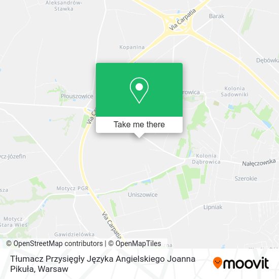 Tłumacz Przysięgły Języka Angielskiego Joanna Pikuła map