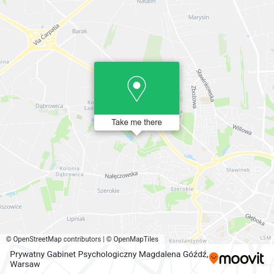 Prywatny Gabinet Psychologiczny Magdalena Góźdź map