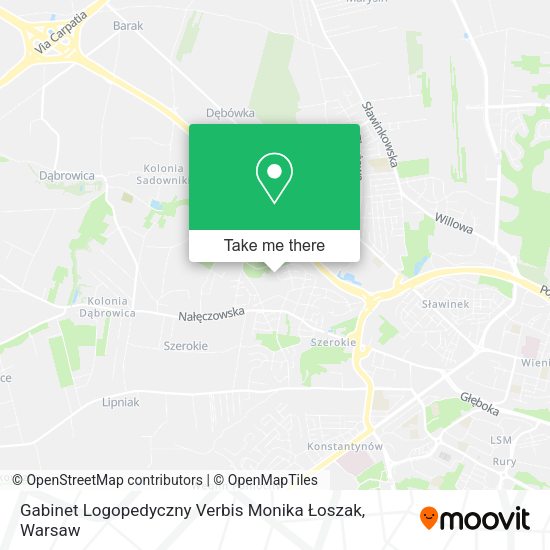 Gabinet Logopedyczny Verbis Monika Łoszak map