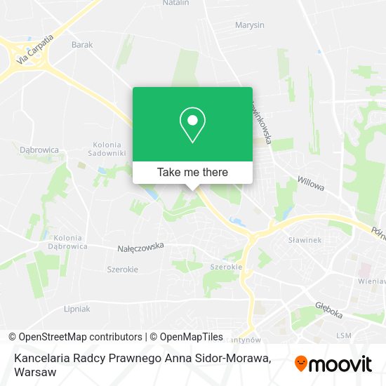 Kancelaria Radcy Prawnego Anna Sidor-Morawa map