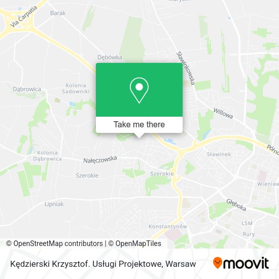 Kędzierski Krzysztof. Usługi Projektowe map