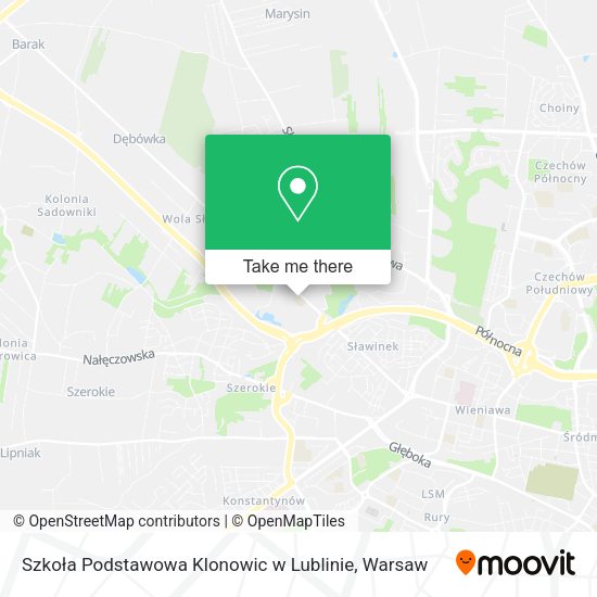 Карта Szkoła Podstawowa Klonowic w Lublinie