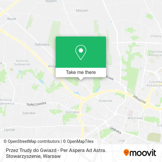 Карта Przez Trudy do Gwiazd - Per Aspera Ad Astra. Stowarzyszenie