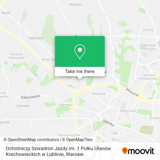 Ochotniczy Szwadron Jazdy im. 1 Pułku Ułanów Krechowieckich w Lublinie map