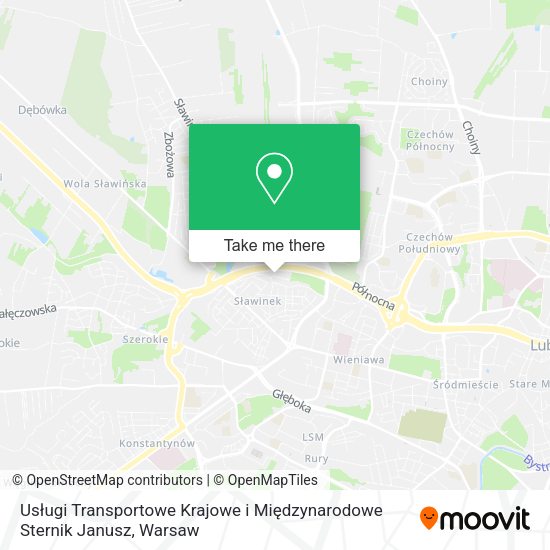 Usługi Transportowe Krajowe i Międzynarodowe Sternik Janusz map