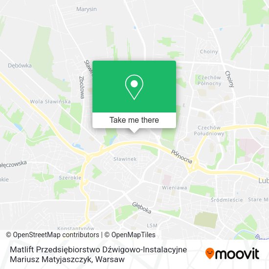 Matlift Przedsiębiorstwo Dźwigowo-Instalacyjne Mariusz Matyjaszczyk map