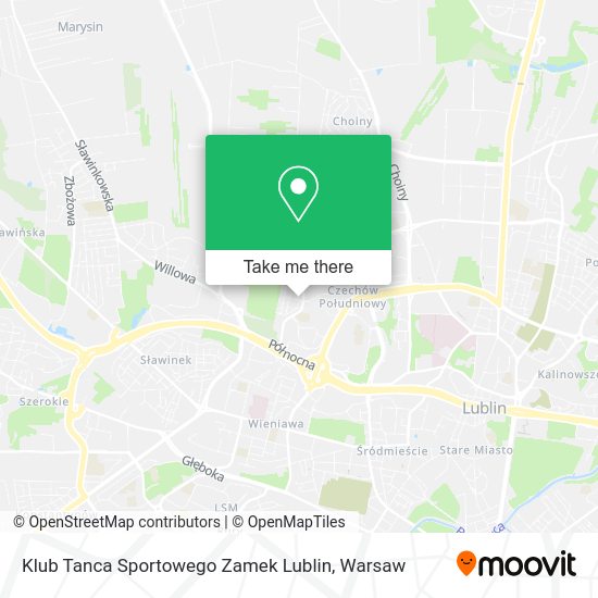 Klub Tanca Sportowego Zamek Lublin map