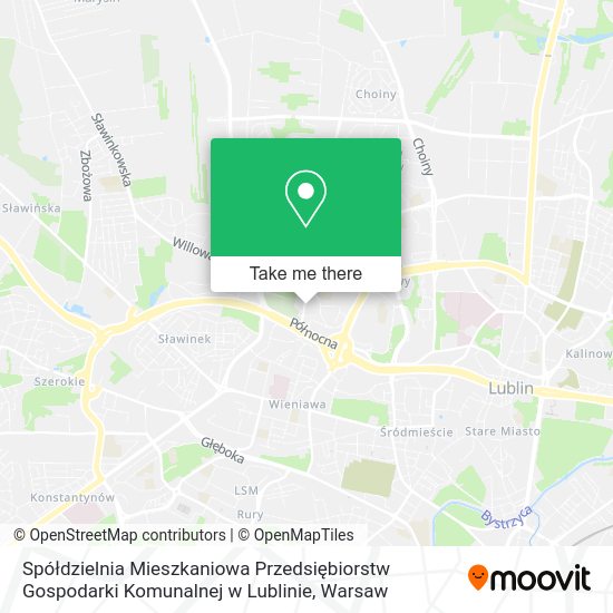 Spółdzielnia Mieszkaniowa Przedsiębiorstw Gospodarki Komunalnej w Lublinie map